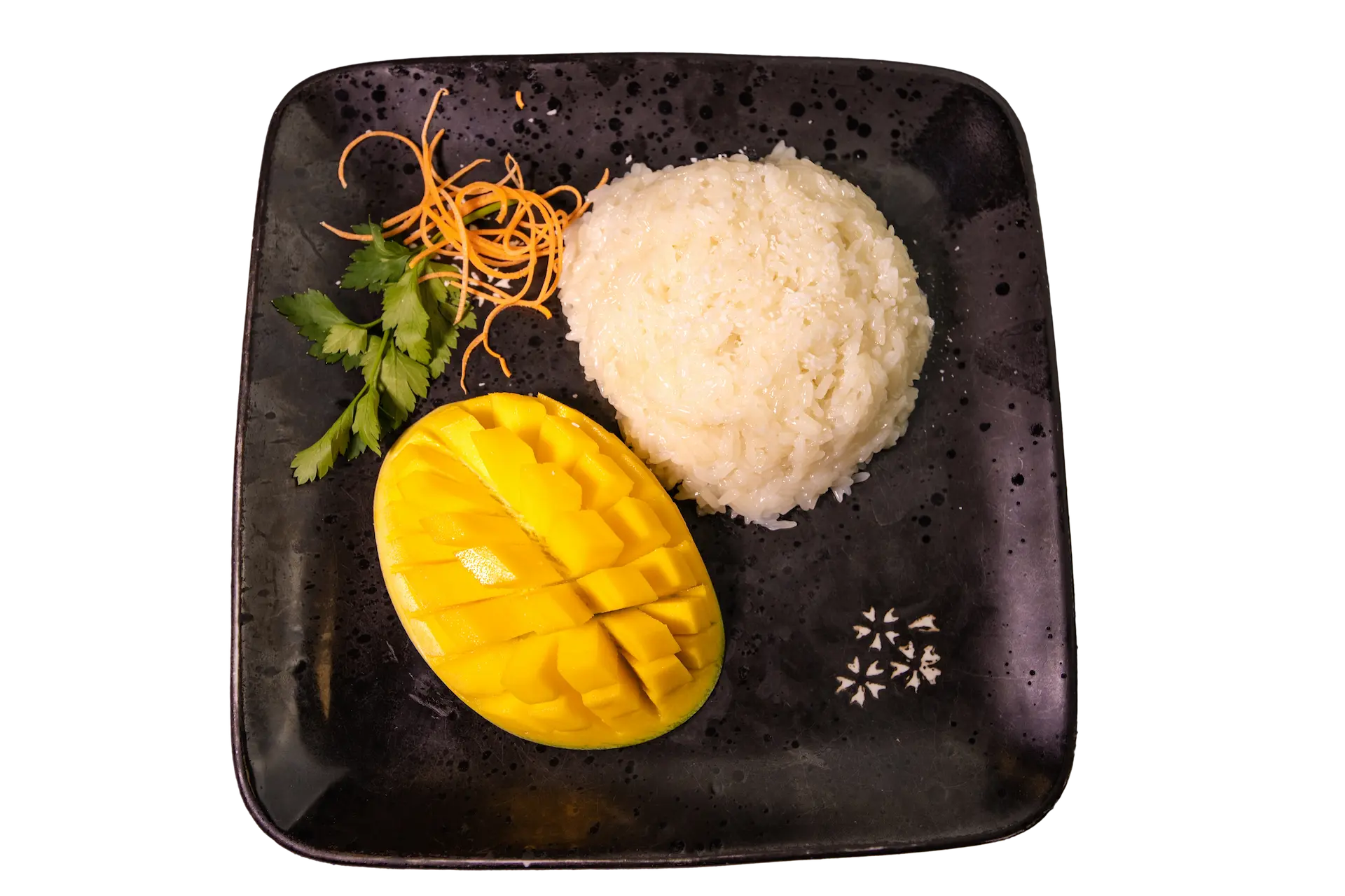 Coconut rice with mango