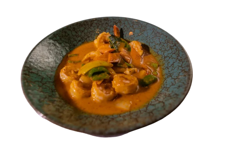 Gambas con massaman curry