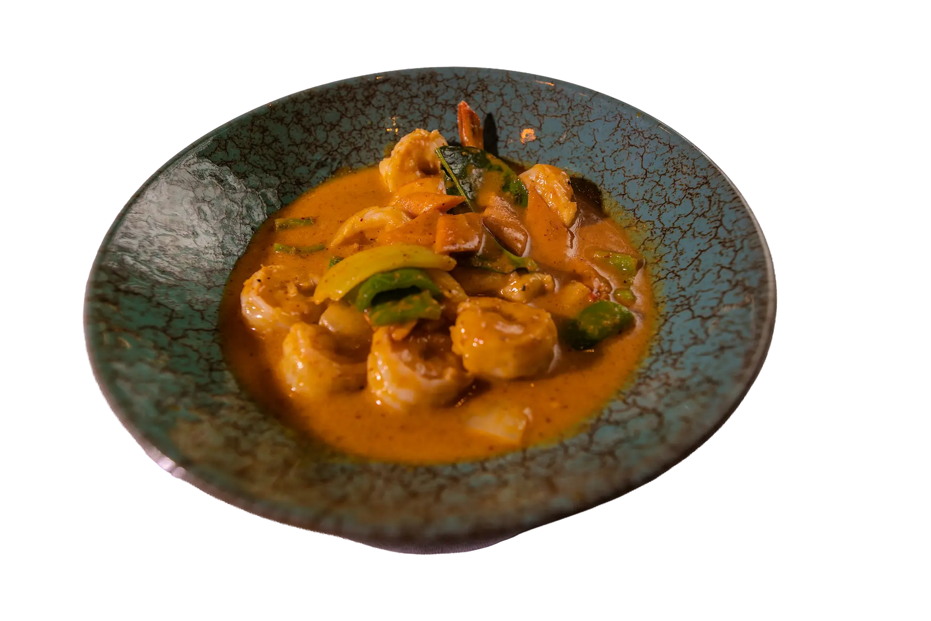 Gambas con massaman curry