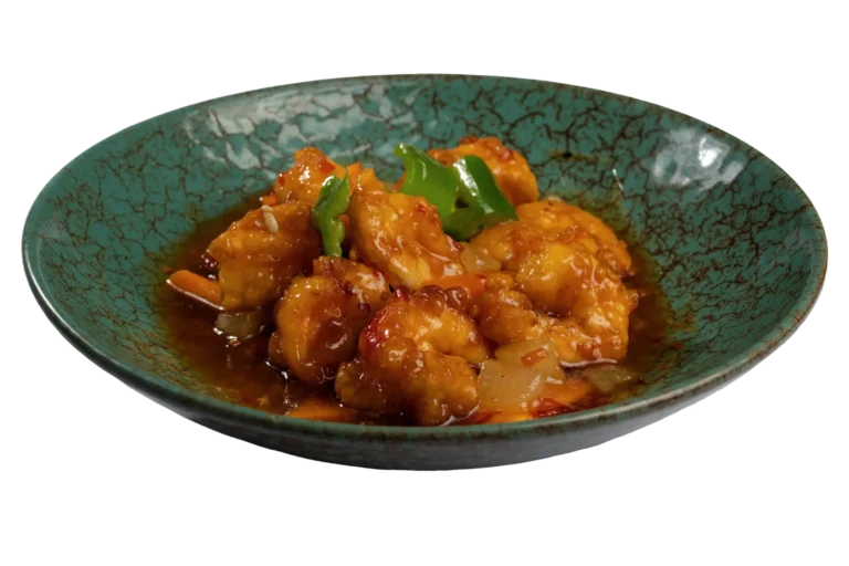 Gambas con salsa agridulce