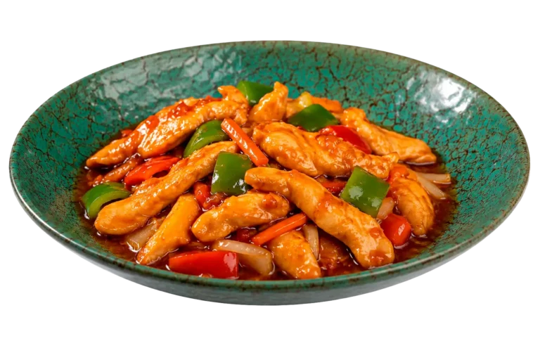 Pollo con salsa agridulce ?