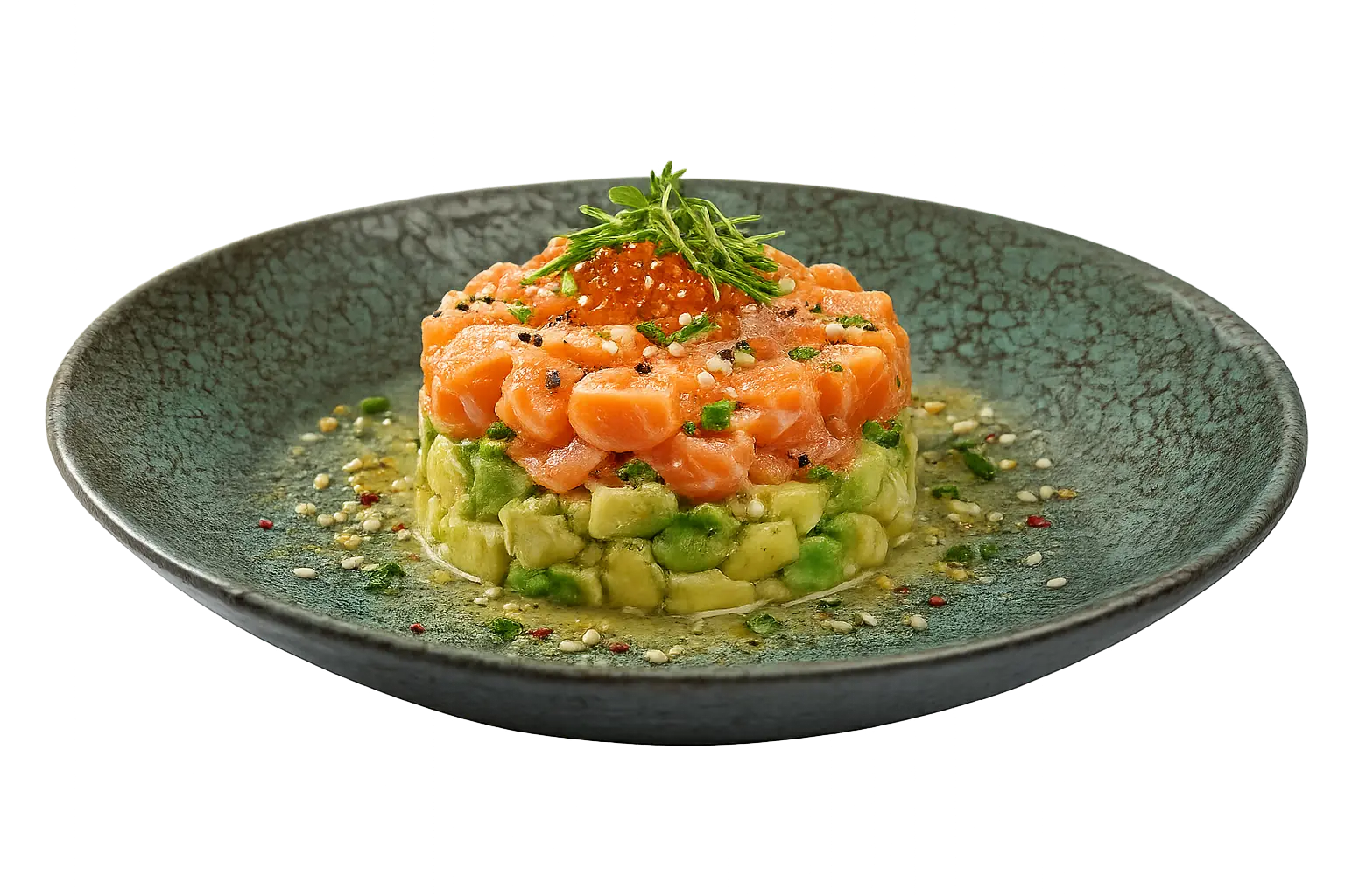 Super tartar de salmón con aguacate